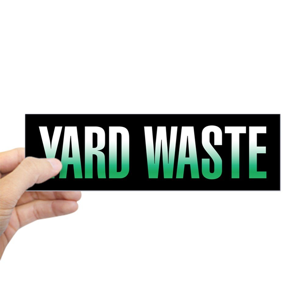 CafePress Yard Waste Sticker (Black Series) 10"x3" Rectangle Vinyl Bumper Sticker Car Decal