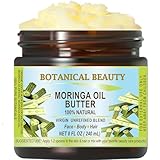 Botanical Beauty‎ MORINGA OIL BUTTER Pure Natural Virgin Unrefined RAW 8 Fl. Oz.- 240 ml for FACE, SKIN, BODY, DAMAGED HAIR, NAILS.