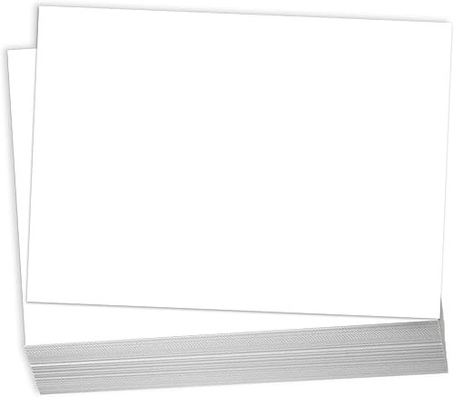Hamilco Blank Cards - Papel de cartulina blanco de 5 x 7 pulgadas, 100 libras, cartulina de 100 libras, paquete de 100 (100 tarjetas)