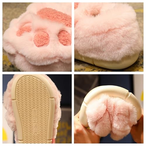 Cat Paw Slippers for Women Men Cute Animal House Fuzzy Winter Cotton Shoes Indoor Outdoor Warm Non-slip Soft4