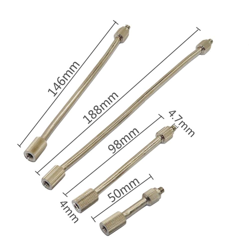 Szybkozłącze wtykowe przyłącze do rury wodnej fitti 3/16 "Elastyczny uchwyt dysz miedzi 5 cm / 10 cm / 14.5 cm / 19 cm Dysza mgła Elastyczna rozszerzenie Bar Narzędzia Garden Mist System Narzędzia 30