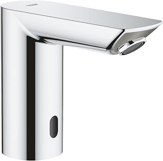 GROHE 36452000 36452000-Bau Cosmopolitan E Grifo de Lavabo 1/2" Infrarrojo electrónico Tamaño M, Cromo, für kaltes oder vorgemischtes Wasser