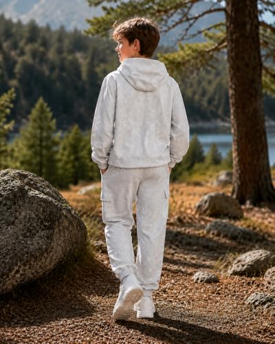 Image of Azmxynol Boys Clothes Kids Little Boy Color Block Half Zip Hoodie & Jogger Pants 2 Piece Outfit Set,4-12 Years