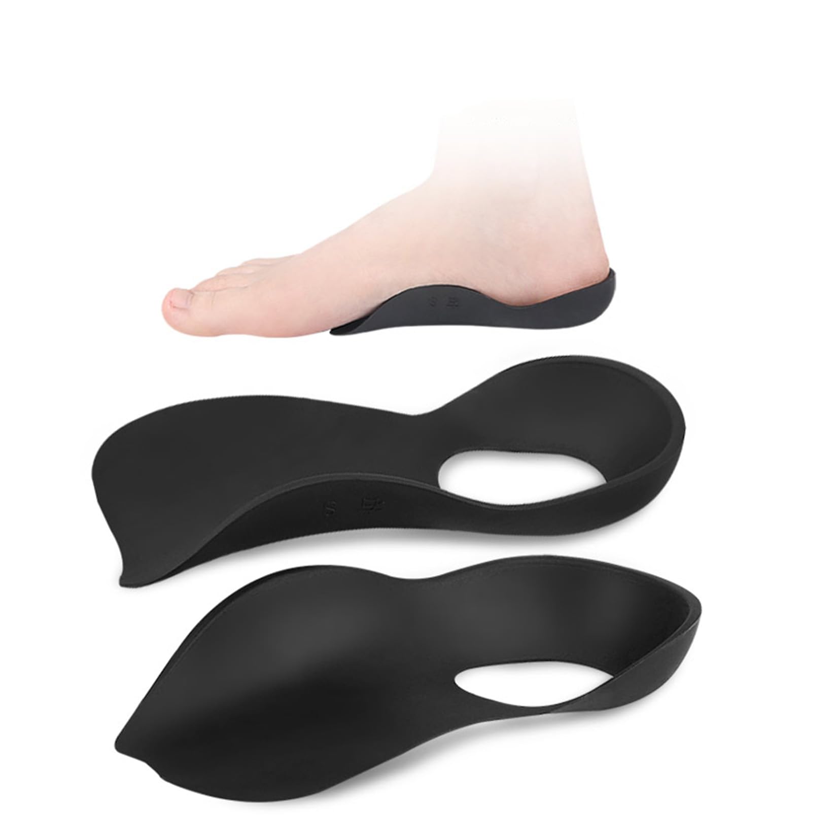 JHTSOLE 3/4 Orthotics Shoe Insoles High Arch Supports Shoe Inserts Orthotic Inserts Relieve Flat Feet Over-Pronation Foot Pain Plantar Fasciitis Insoles -M