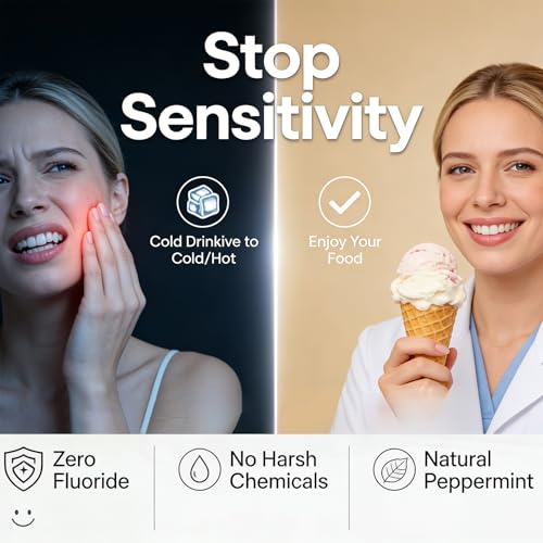 Image of 7.5% Nano Hydroxyapatite Toothpaste 2 Pack for Sensitive Teeth 4.23 Oz Each | Fluoride Free Formula|Strengthens Enamel Naturally|Reduces Sensitivity Fast|Gentle Whitening Action|Fresh Mint Flavor