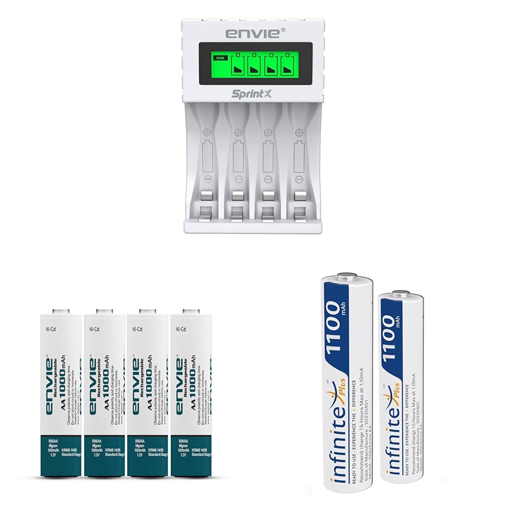 envie ENVIE® (ECR11MC) SprintX Ultra Fast Charger for Rechargeable Batteries AA & AAA Ni-mh, with LCD Disp-picture-18