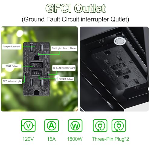 Luz de porche con toma GFCI y control remoto - 37% de descuento - Image 4