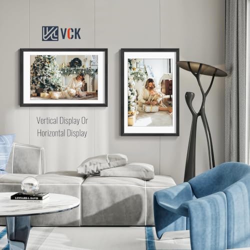 Image of VCK 24x36 Frame 2 Pack, Black Exclusive Wood, 20x30 Mat, for Picture
