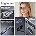 AI Smart Glasses with Camera, 8MP HD Camera Glasses for Men Women, 1080P Video Recording Sunglasses, Real Time Translation, Voice Assistant, AI Photo Recognition,Bluetooth Glasses for Travel/Meet/Vlog