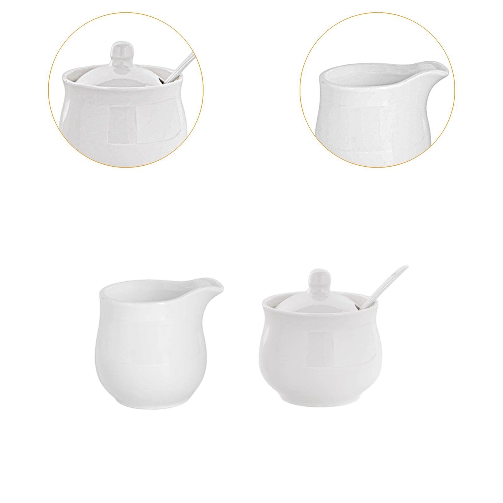 Juego de Azucarero Y Crema de Cerámica, Accesorios para Azucarero, Juego para Servir Café