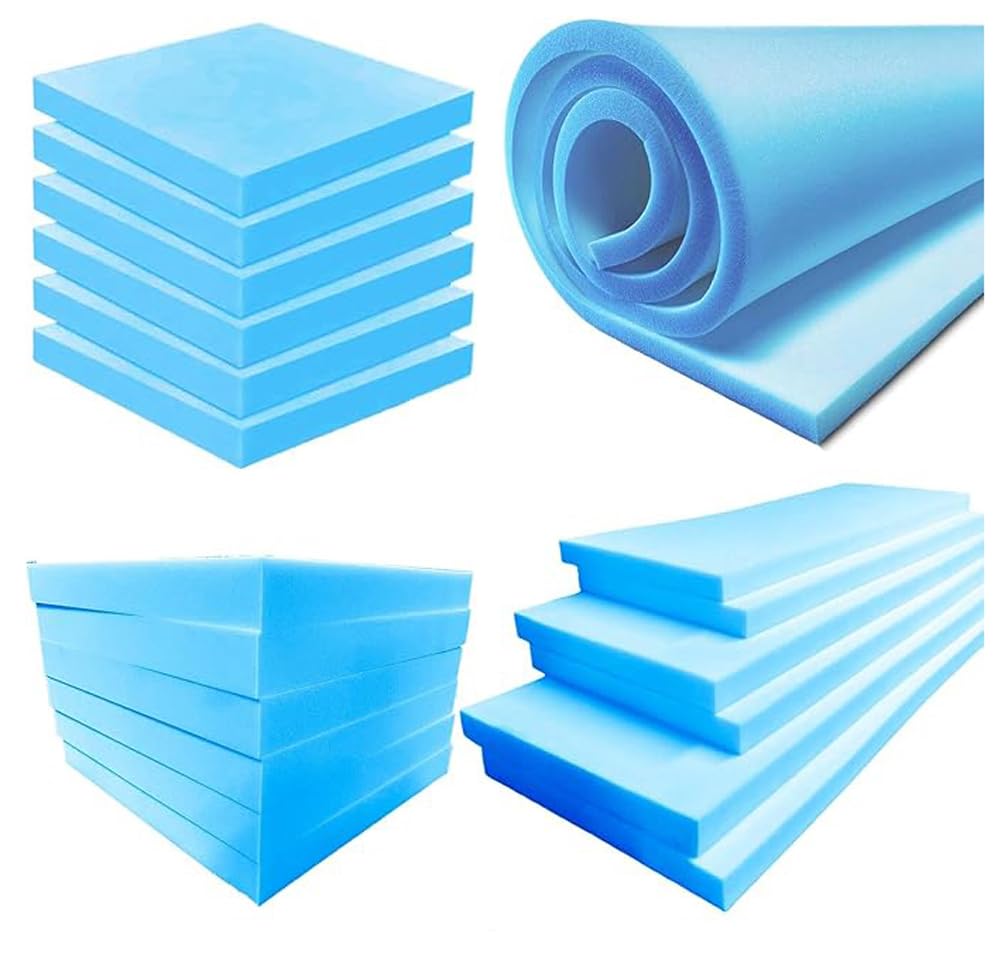 High De UpholsteFoam - Cuscino imbottito in schiuma, spessore 10 cm, per sedie da pranzo, sedie a rotelle, divani, dimensioni cumizzabili (65 x 65 cm), ricambio ideale per t