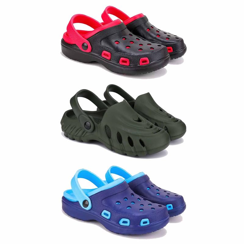 Lightweight Classic Clogs || Sandals with Slider Adjustable Back Strap for Men-Combo-COMBO(3)-3017-3137-3019-10 -P-image-41