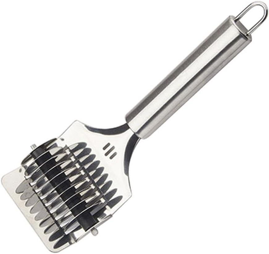 Stainless Steel Noodle Lattice Roller Docker Dough Cutter Pasta Spaghetti Make Tool