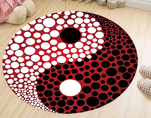 Tapis de style chinois de forme circulaire MU Maison pour salon et chambre