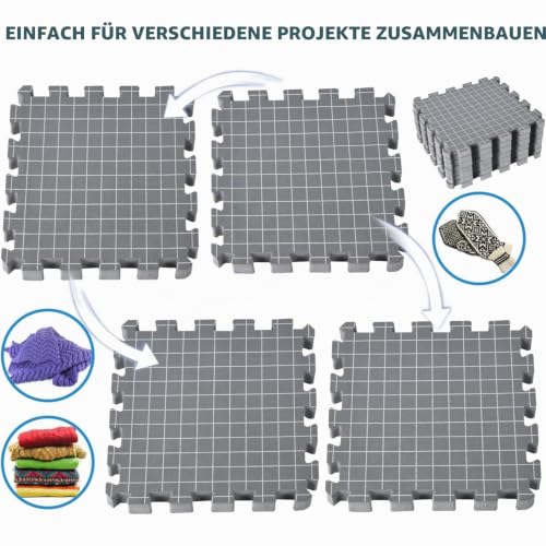RATSTONE Spannmatten Set – 9 extra dicke Matten, Gitterlinien, 100 T-Pins, Tasche – Bild 5