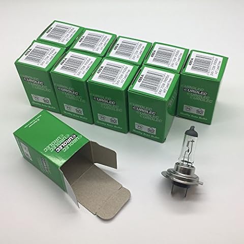10 x Eurolec H7 499A Halogen Headlamp Headlight Truck Lorry Bulb 24v 70w PX26d Cover