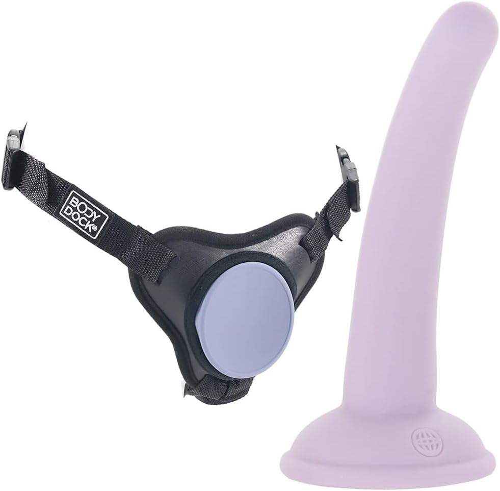 Dillio Platinum Pegging Kit with 5" Silicone Dildo with Lube 1oz | Harness Compatible Strap-on Dildos | G-Spot | Prostate Stimulation | Anal Sex Toys