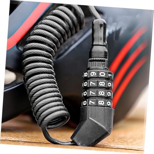 Candado de cable para bicicleta Healifty con combinación miniatura 6
