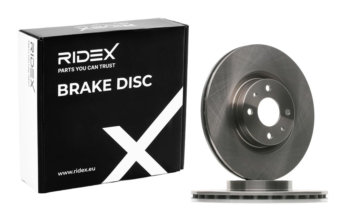RIDEX 82B0216 2x Disco freno Anteriore senza viti/bulloni Compatibilità con FIAT 500 312