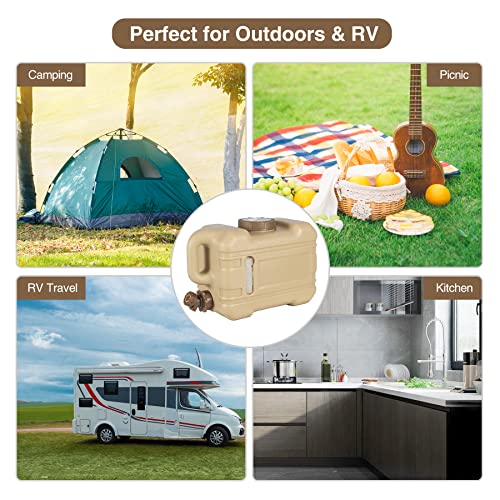 Redcamp 3.4 Gallon Portable Water Container With Spigot, Water Storage Camp Water Jug For Camping Outdoor Hiking (13L, Brown) #TOP7