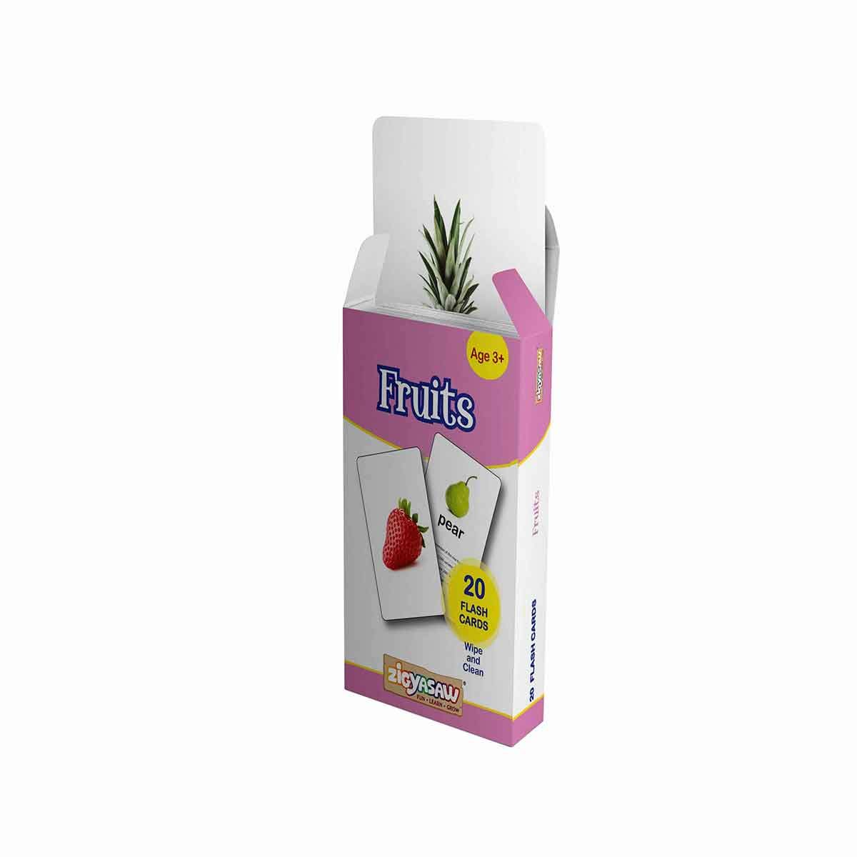 ZiGYASAW Fruits Flash Cards, Multicolour