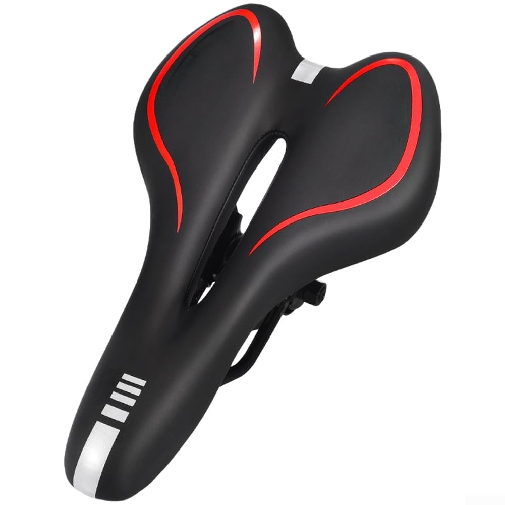 Night Safe Bike Seat with Reflective Strips Silicone(Red)