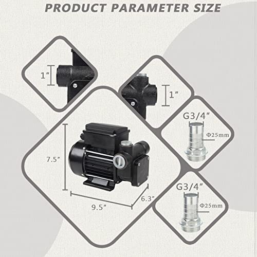 Image of Trupow 110V AC 20GPM Electric Self-priming Diesel Kerosene Oil Fuel Transfer Extractor Pump
