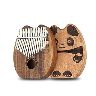 KIKIRon-MusicalInstrument Pouce Piano Motif Ours 17 Clés Kalimba KOA Bois Corps Acajou Bas Thumb Piano Débutant Mbira… - Les Beatles, Paul McCartney, John Lennon, RIngo Starr, George Harrison