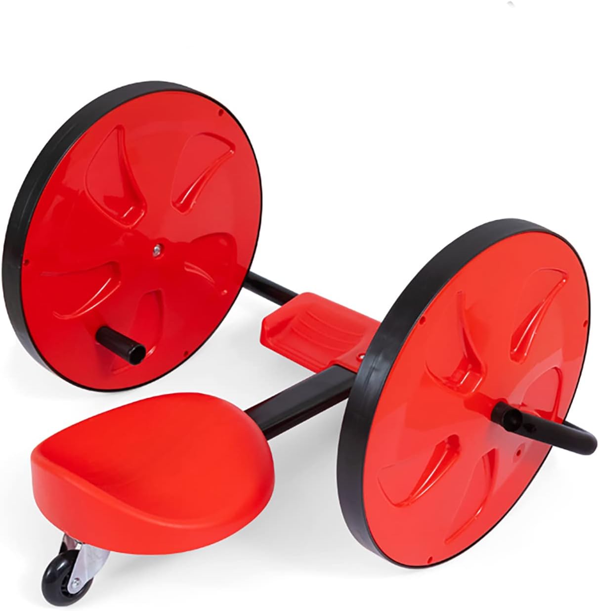Big Wheel Hand-Operated Tricycle Plasma Car for Kids 3-8 - Exercise Coordination and Keep Fit It Can Rotate 360° in Situ, and The Diameter of The Big Wheel is 15.75",Red