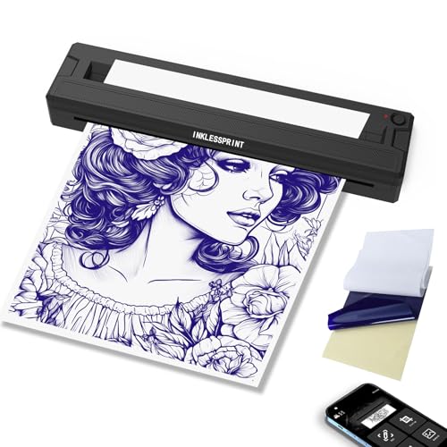 INKLESSPRINT Tattoo Stencil Printer Machine, Portable Tattoo Transfer...