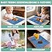 DZDOV Silicone Placemats with 4 Straps: No-Throw Toys or Bottles - Baby 12-24 Months Self-Feeding on High Chair