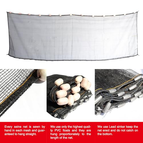 BasicGear Seine Net, 4ft x 12ft, Commercial and Recreational - image 3