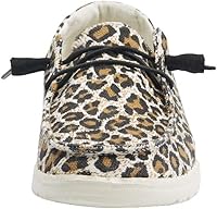 Vista 178 de Hey Dude Wendy - Zapatos de mujer, mocasines sin cordones para mujer, cómodos y ligeros Blanco brillante elástico