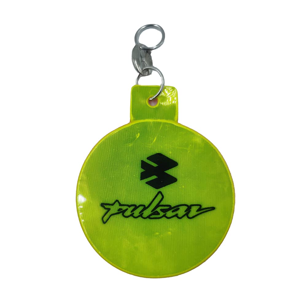 RACE MINDS Radium Warning Tag for Bike Double Sided Reflector Warning Tag With Logo For Night Glow