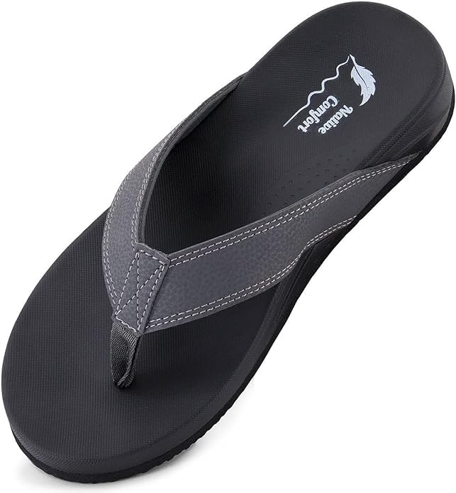 Native ComfortAir Men's Flip Flop Beach Slippers: Classic, Ultimate Comfort & Support For Indoor & Outdoor Wear, Reduce Foot & Heel Pain, Lightweight, Improves Posture
