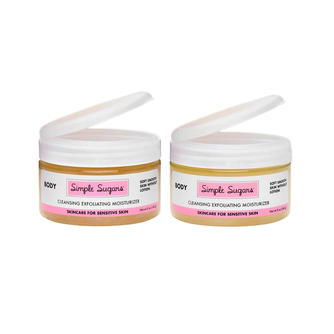 Simple Sugars Dry Hands Rescue Bundle with Emu Oil - Cleaning Exfoliating Moisturizer for Hands. Formulated for Extremely Dry Hands, Cracked Skin, Sensitive Skin, Eczema, Psoriasis