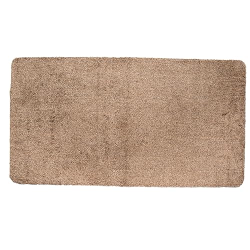 Easylife Dirt Trapper Indoor Door Mat (Linen) Super Absorbent Machine Washable Door Mat with Non-Slip Rubber Backing, Waterproof for Front & Back Doors (80x150cm) - Fully Guaranteed