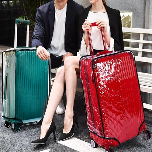 Image of ZOUNI 26 Inch Waterproof Transparent Luggage Cover Protectors, Clear PVC Travel Luggage Protector Suitcase Cover Protectors for Wheeled Suitcase (26 inch(18 inch L x 11 inch W x 26 inch H))