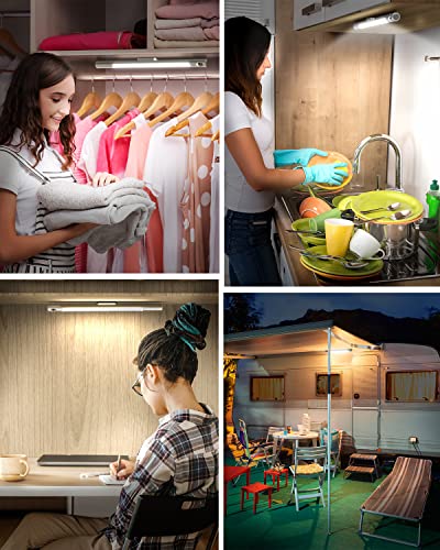 Closet Lights, Bright 72-Led Motion Sensor Light Indoor With 3200Mah Large Battery, 16In Rechargeable Under Cabinet Lights For Closet/Wardrobe/Kitchen, Stick-On Pir Night Lighting With 3 Color Temps #TOP6