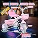 Kkdi Toddler Tricycle for 1-3 3-5 Year Olds, 2 3 4 5 Year Old Girl Xmas Birthday Gifts, Pink Toddler Baby Bike, 4-Level Adjustable Seat, 3 Color Light Wheels, 2 Baskets, Outdoor Toys for Ages 2-4