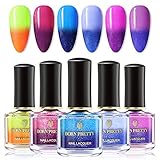 BORN PRETTY Nail Polish Polish Set Peel Off Color Changing Temperature Sensitive Polish Varnish DIY manicuring Nail Art Kits 6ml 6 Bottles Set 01