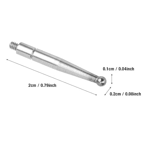 Dial Test Indicator Probe Lever Indicators Measuring Tool Accessory Durable Precision Measuring Instrument for Engineers Mechanics Jewelers 2PCS Tungsten Steel Ruby 2cm 0.2cm (Tungsten steel watch