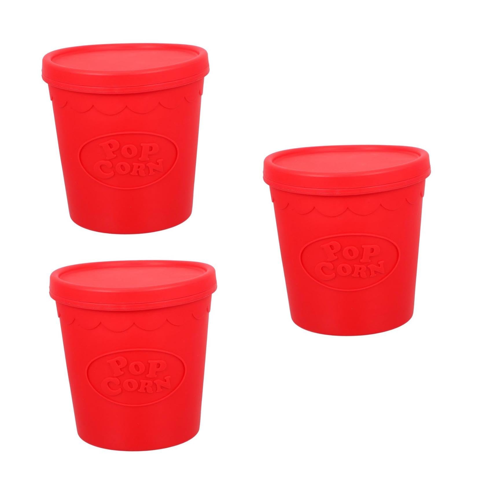 MAGICLULU 3st Popcorn-eimer Popcorn-boxen Für Partys Wiederverwendbare Popcornbehälter Popcornhalter Snackbehälter Filmabend-popcorn-bowl Eimer Für Party-snacks Popcorntüten Kieselgel Rot