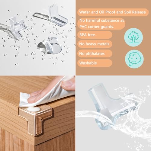 Image of Corner Guards Clear Corner Protectors High Resistant Adhesive Gel Edge Safety Bumpers Corner Covers Protectors 12Pcs