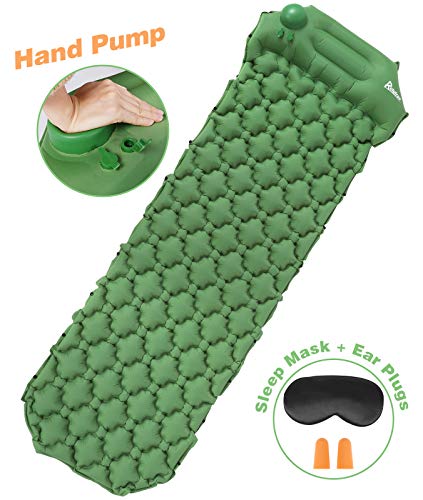 Relefree Camping Mat Sleeping Mat with Pillow Ultralight Folding Camping Air Mattress For Outdoor Tent Sleeping Bag and Backpacking Hiking Camping Sleeping