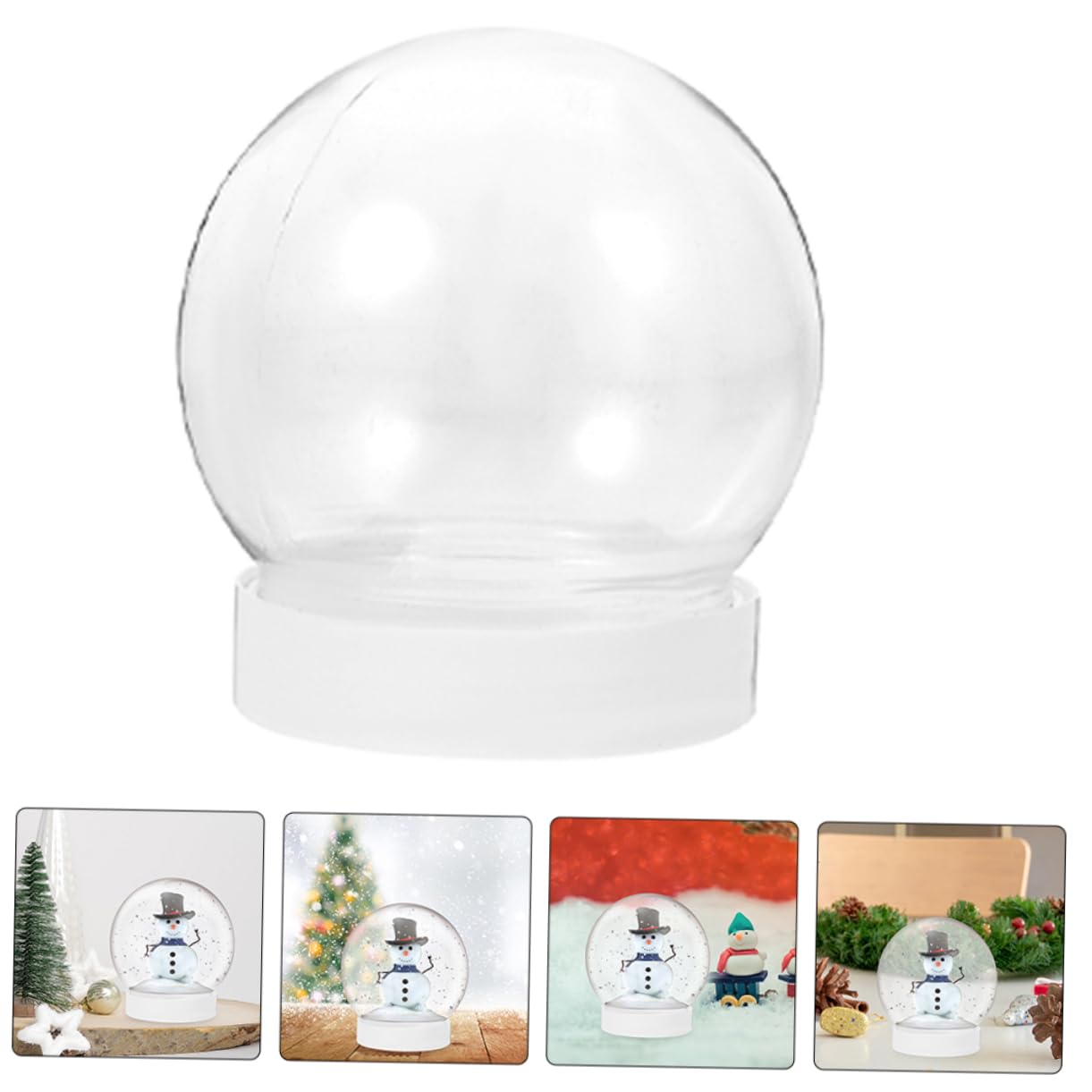 MAGICLULU 3 Juegos Globo De Nieve De Adorno Rellenable Haz Tu Propia De Nieve Personalizar Manualidades Navideñas Globos De De Bricolaje Vacíos El Plastico 12 Uds * 3