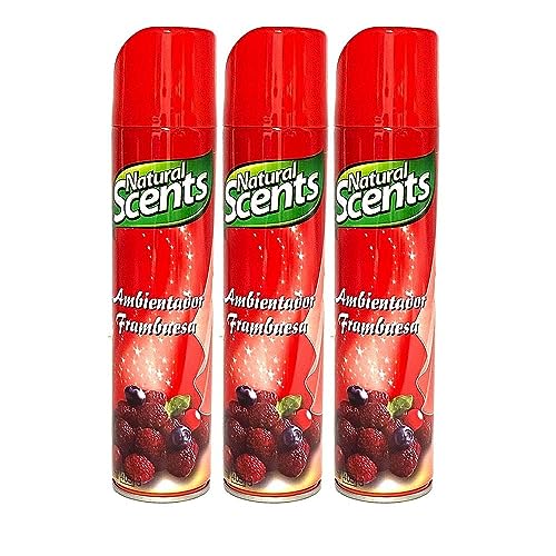 PLUS HOME NATURAL SCENTS AMBIENTADOR SPRAY 300 ML FRAMBUESA.PACK DE 3 BOTELLAS