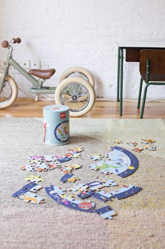 Puzzle mit Weltkarte, rund, 48 Teile – Ansicht 6
