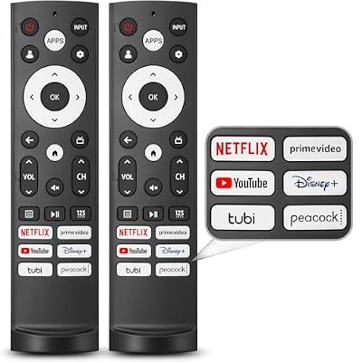 ?Pack of 2? for Hisense TV Remote Replacement, Compatible with Hisense Google UHD ULED QLED 4K Smart TVs