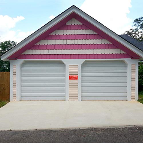 2-Pack No Parking Do Not Block Driveway Sign 12"X6" .040 Rust Free Heavy Duty Aluminum Metal Reflective Uv Protected Easy To Mount Indoor Or Outdoor Use #TOP4